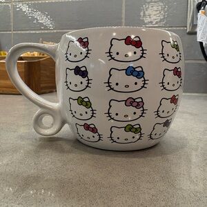 Hello Kitty White Mug with Multicolor Bows